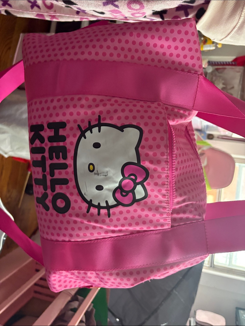 Hello Kitty Pink Polka Dot Kids Tote